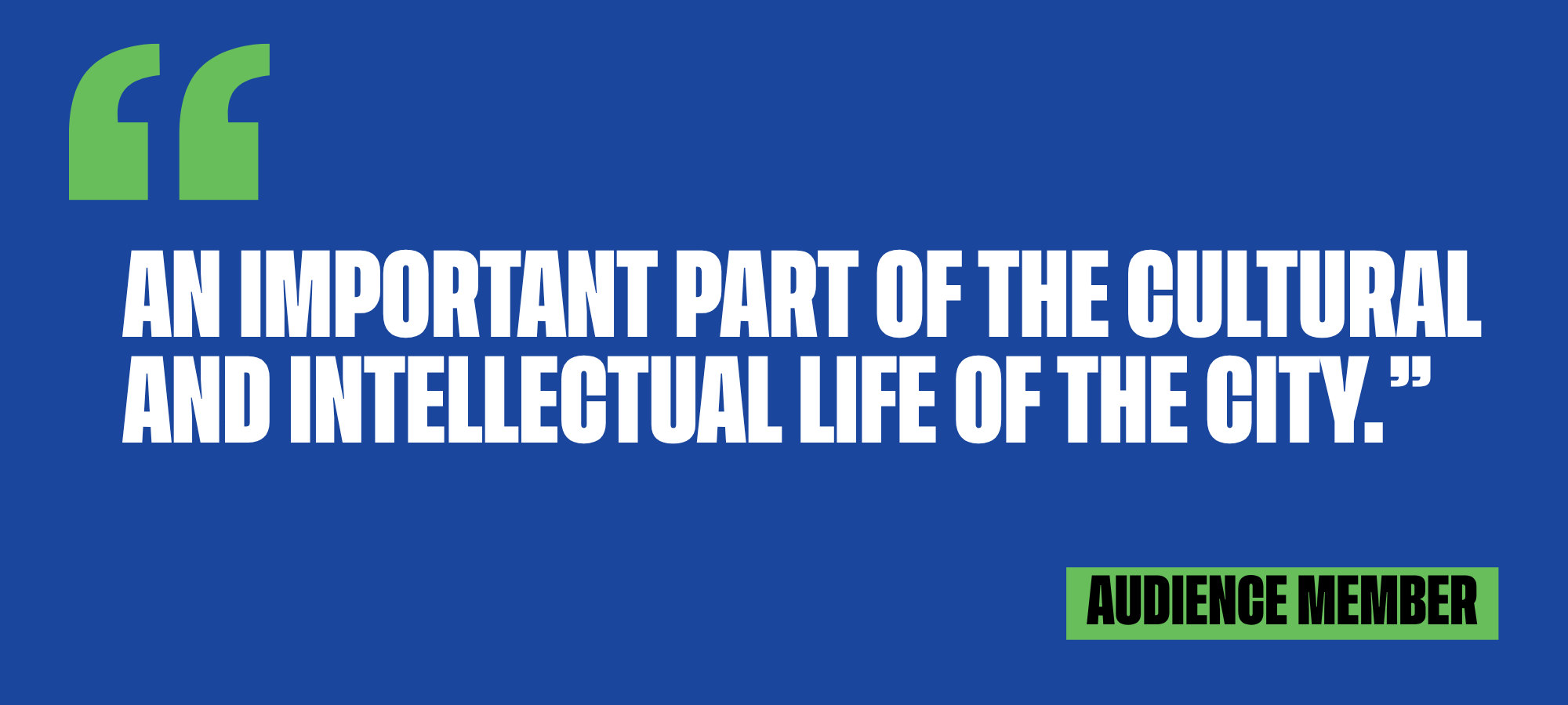 Audience quote - intellectual life